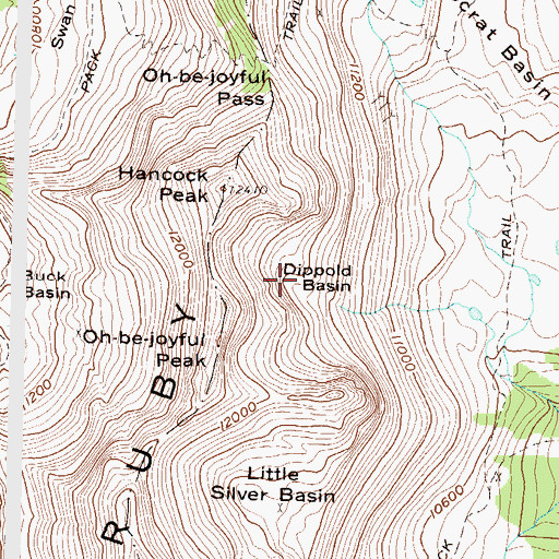 Topographic Map of Dippold Basin, CO