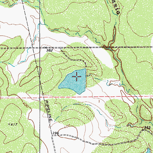 Topographic Map of Cameron Ranch Lake Number 7, TX