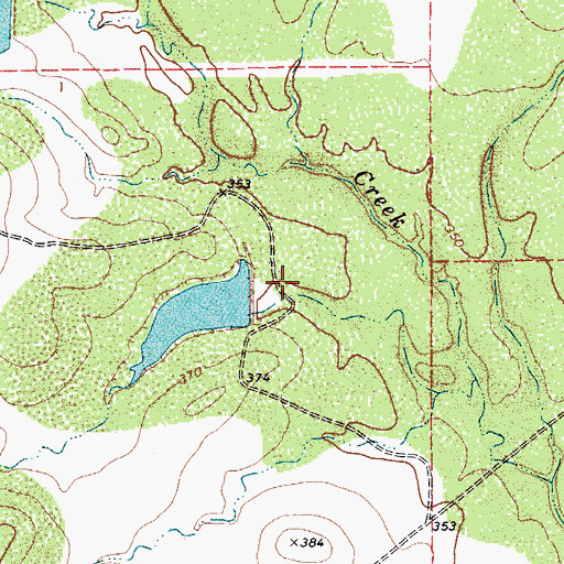 Topographic Map of Cameron Ranch Lake Number 5 Dam, TX
