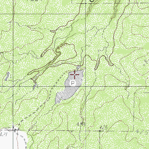 Topographic Map of Salines Lake Dam, TX