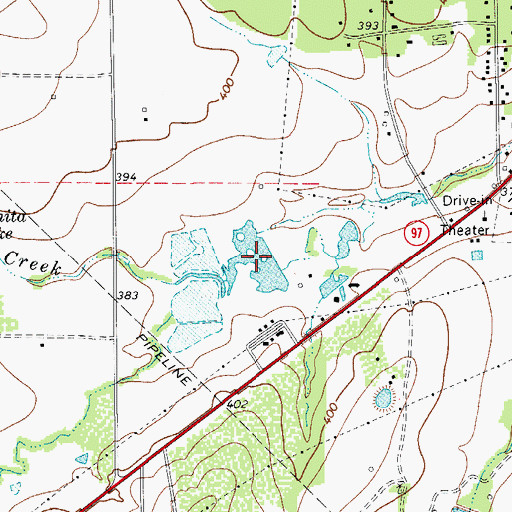 Topographic Map of Palmer Ranch Lake, TX