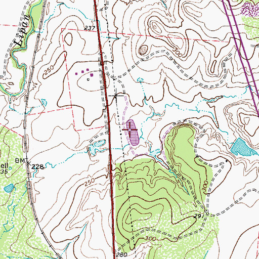 Topographic Map of Tom Ranch Lake Number 2, TX