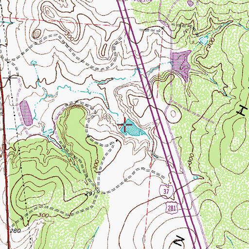 Topographic Map of Tom Ranch Lake Number 1, TX