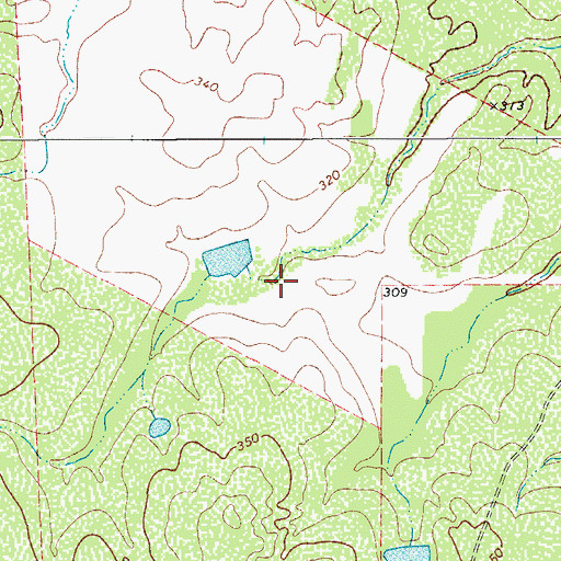 Topographic Map of Kurkendall Lake Dam, TX