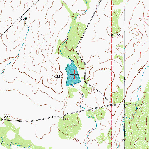Topographic Map of Hindes Lake Dam, TX