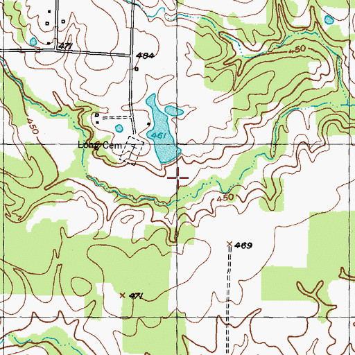 Topographic Map of Howard Lake, TX