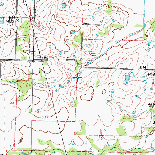 Topographic Map of Lewis Lake, TX