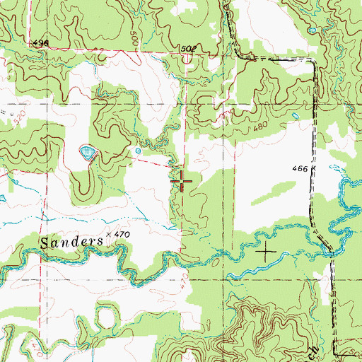 Topographic Map of Willow Lake Dam, TX