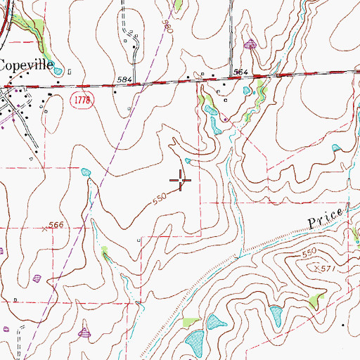 Topographic Map of Bell Lake Dam, TX