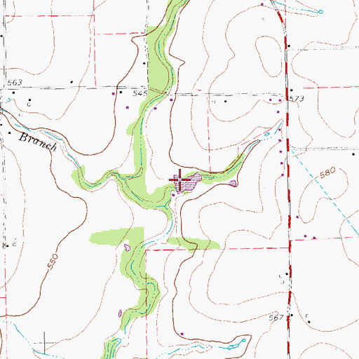 Topographic Map of Monroe Lake, TX