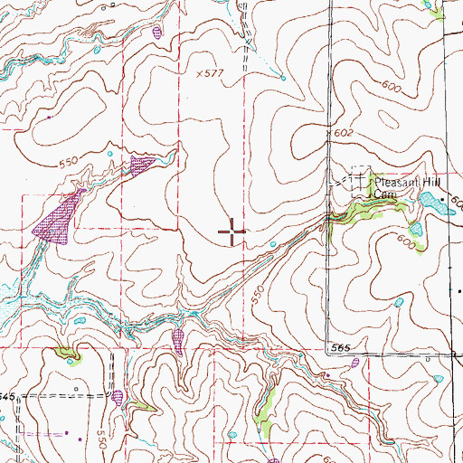 Topographic Map of Boyd Lake Dam, TX