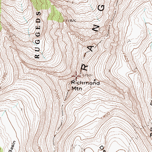 Topographic Map of Richmond Mountain, CO