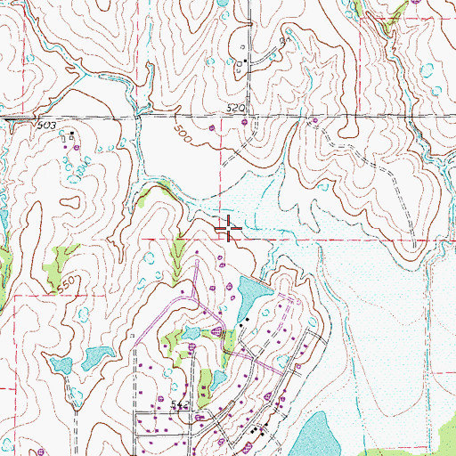 Topographic Map of Texas No Name Number 26 Dam, TX