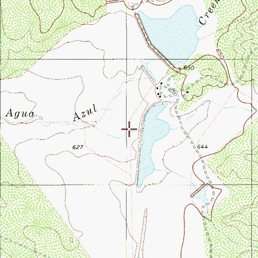 Topographic Map of Gene Walker Lake, TX