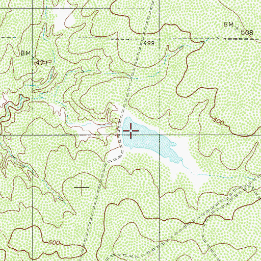 Topographic Map of Hubbard Lake Number 1, TX