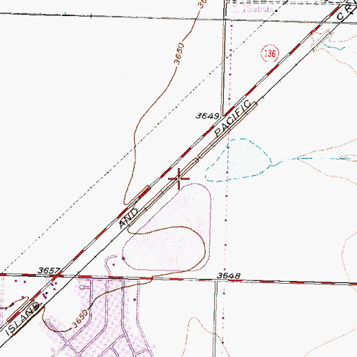 Topographic Map of Amarillo Terminal Reservoir Levee, TX