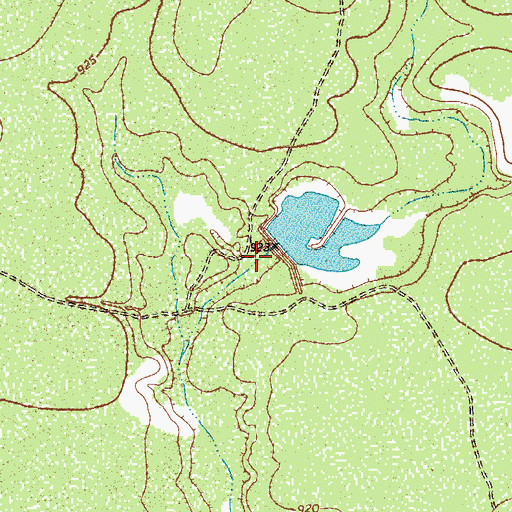 Topographic Map of Burr Estate Lake Number 1 Dam, TX