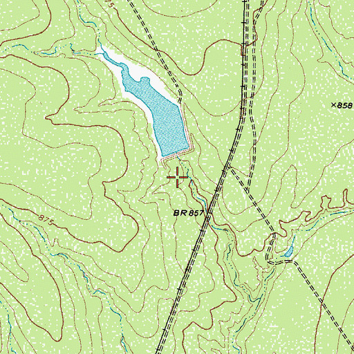 Topographic Map of Burr Estate Lake Number 2 Dam, TX