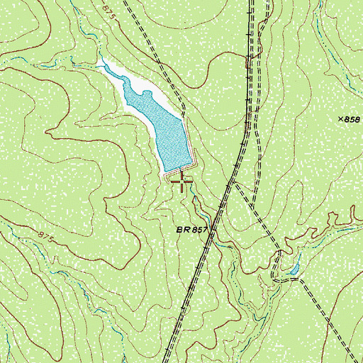 Topographic Map of Burr Estate Lake Number 2, TX