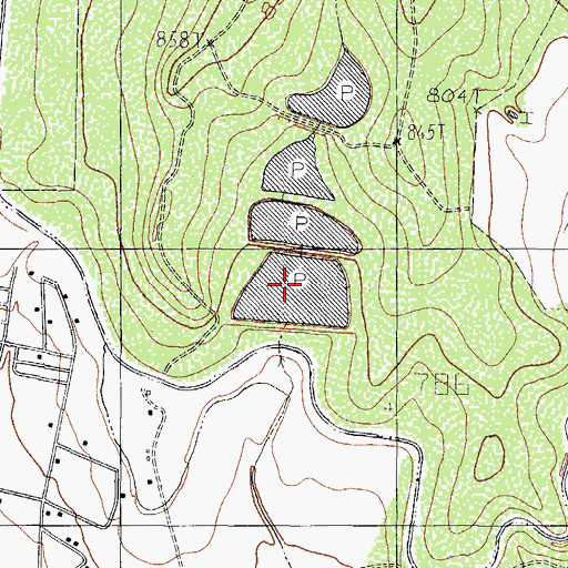 Topographic Map of Old Fish Farm Pond Number 4, TX