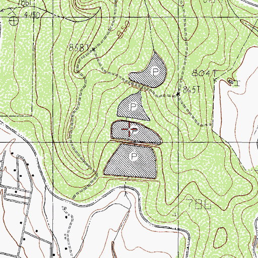 Topographic Map of Old Fish Farm Pond Number 3, TX