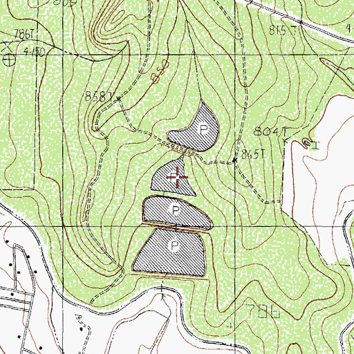 Topographic Map of Old Fish Farm Pond Number 2 Dam, TX