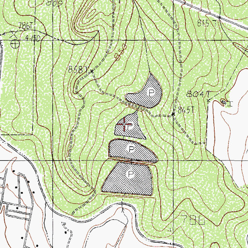 Topographic Map of Old Fish Farm Pond Number 2, TX