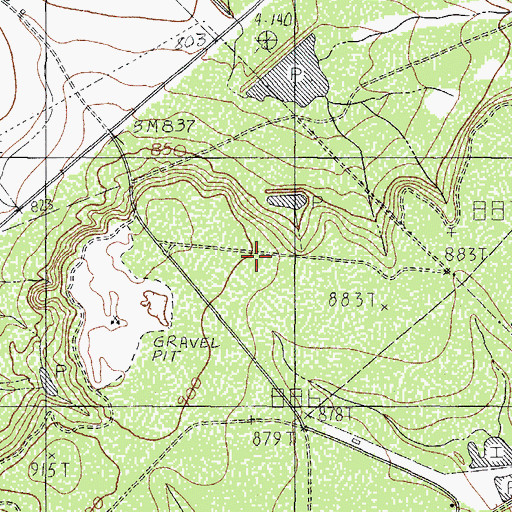 Topographic Map of Manges Lake Number 1, TX