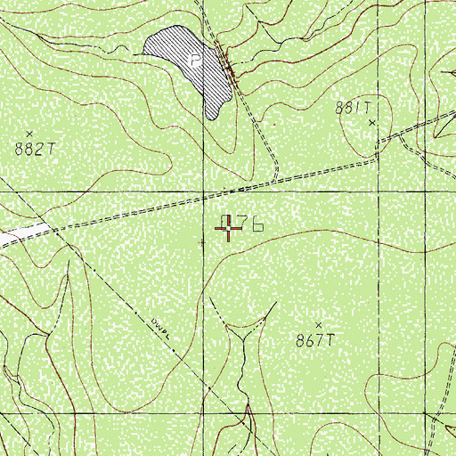 Topographic Map of Manges Lake Number 2 Dam, TX