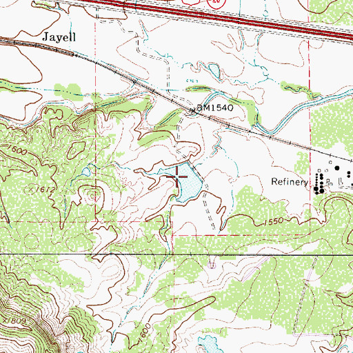 Topographic Map of Smith Lake, TX