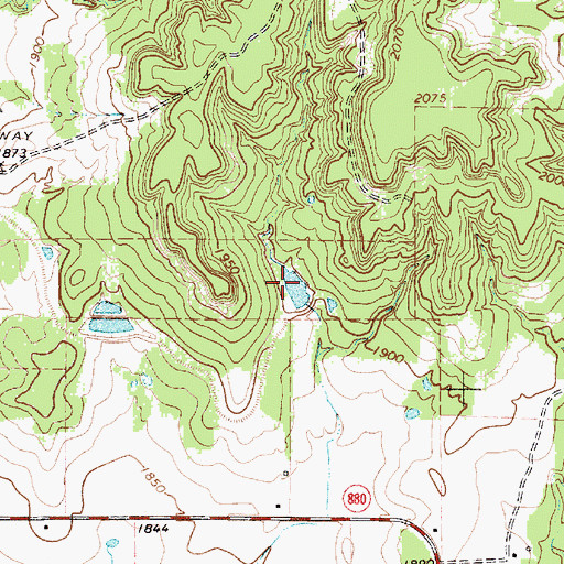 Topographic Map of Texas No Name Number 27 Dam, TX