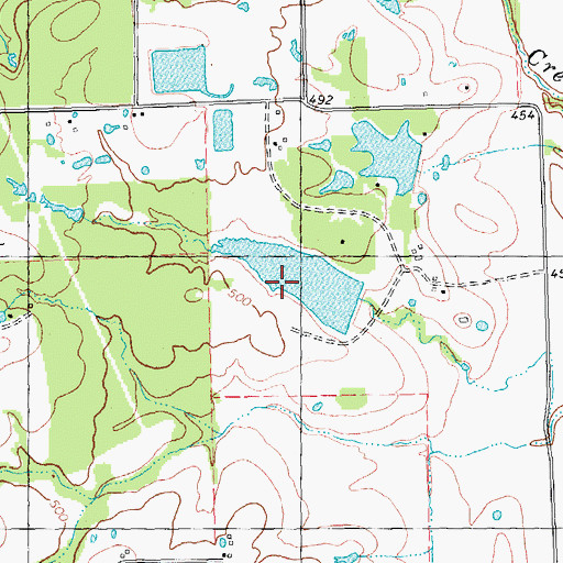 Topographic Map of Ivy Lake Dam, TX