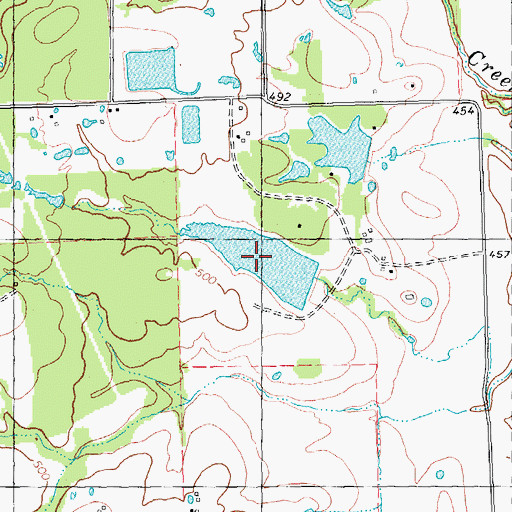 Topographic Map of Ivy Lake, TX