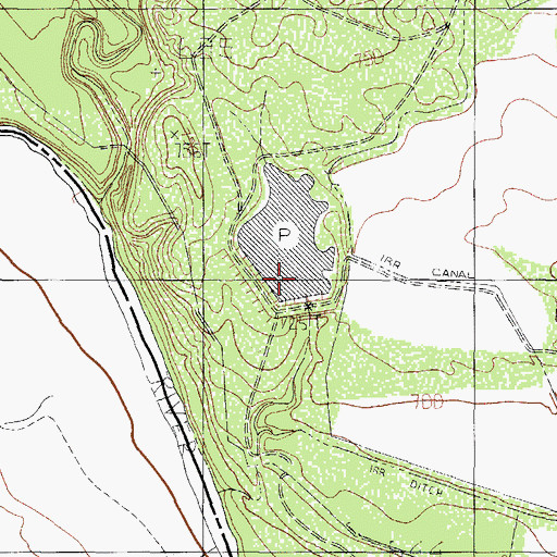 Topographic Map of El Indio Farms Lake Dam, TX