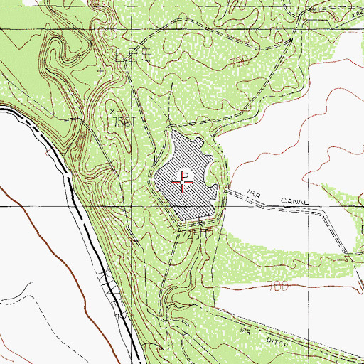 Topographic Map of El Indio Farms Lake, TX