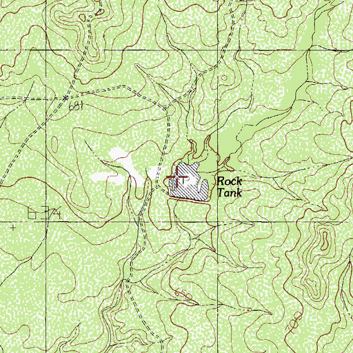 Topographic Map of Carter Lake Number 1, TX