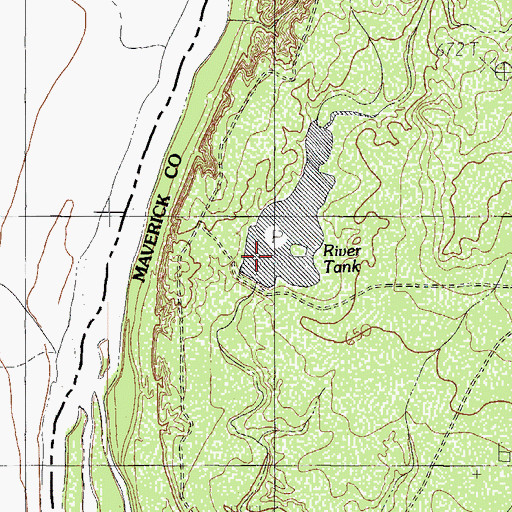 Topographic Map of Carter Lake Number 2, TX