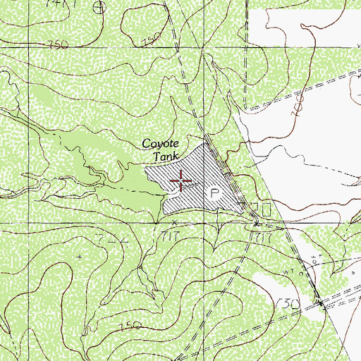 Topographic Map of Tovar Ranch Lake Number 2, TX