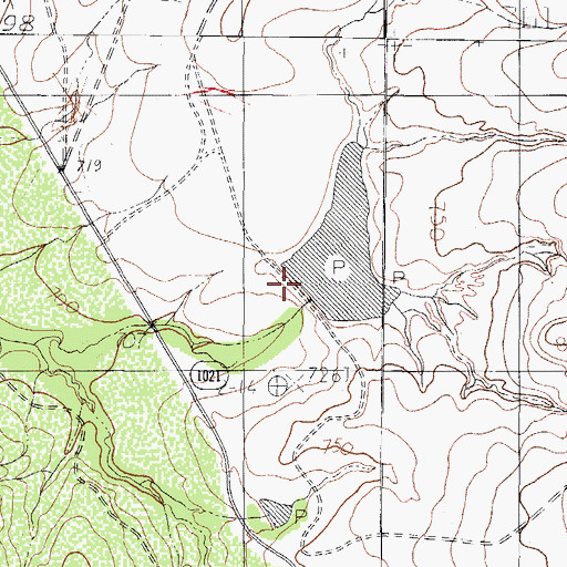 Topographic Map of Cage Lake Number 2 Dam, TX