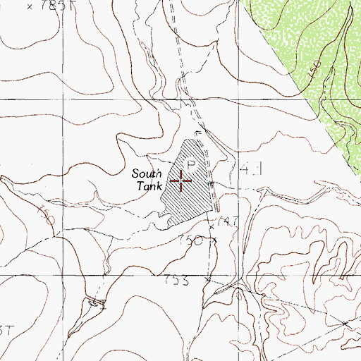 Topographic Map of Tovar Ranch Lake Number 3, TX