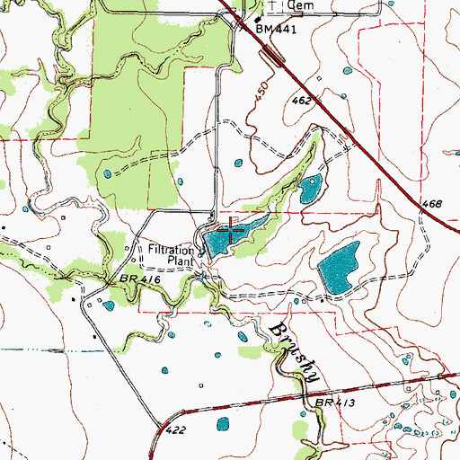 Topographic Map of Old City Lake, TX