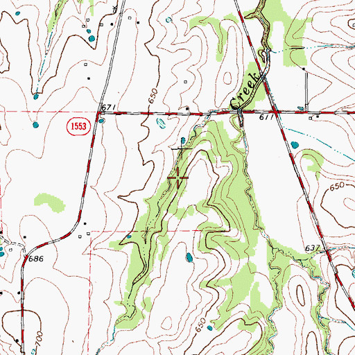 Topographic Map of Correa Lake, TX