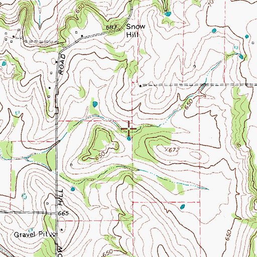 Topographic Map of Texas No Name Number 32 Dam, TX