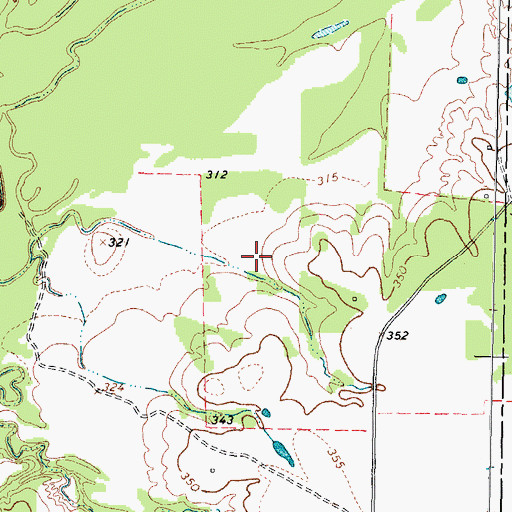 Topographic Map of Texas No Name Number 34 Dam, TX