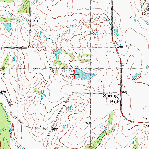 Topographic Map of Altick Lake Dam, TX