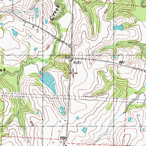 Topographic Map of Texas No Name Number 35 Dam, TX