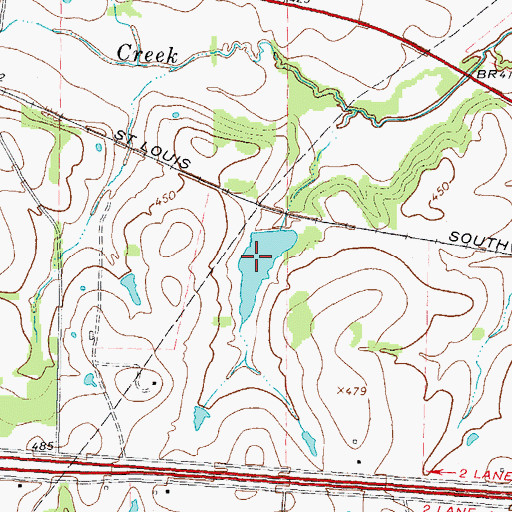 Topographic Map of Deal Lake, TX