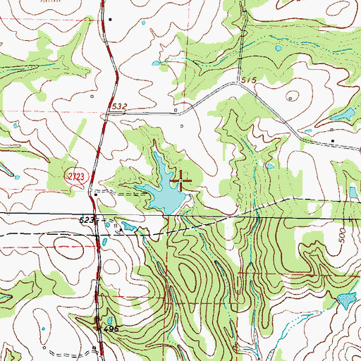 Topographic Map of Edwards Lake Dam, TX