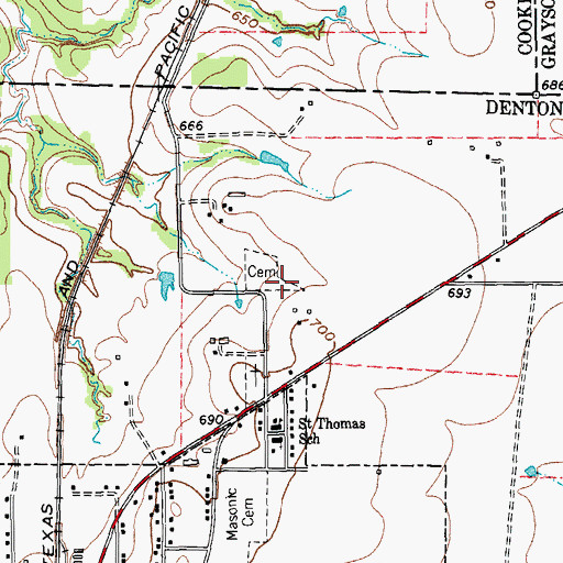 Topographic Map of Fair Lake Dam, TX