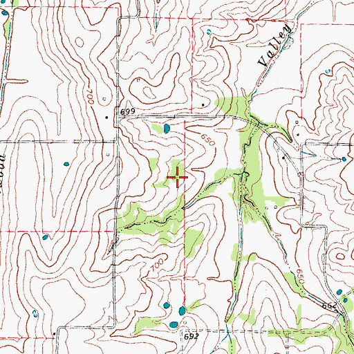 Topographic Map of Texas No Name Number 36 Dam, TX